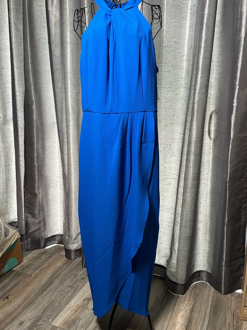 julia jordan Royal Blue Halter Maxi Dress